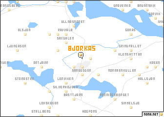 map of Björkås