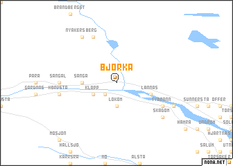 map of Björkå