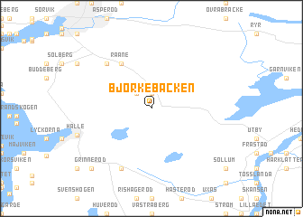 map of Björkebacken