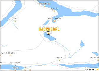 map of Bjørkedal
