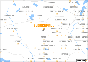 map of Björkefall