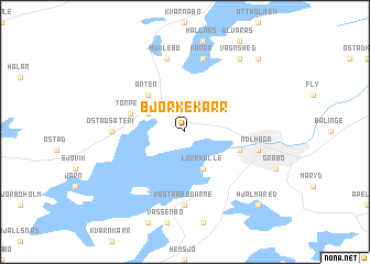 map of Björkekärr