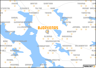 map of Björkenäs