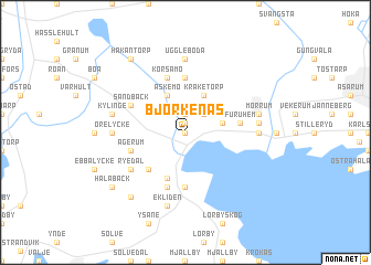 map of Björkenäs