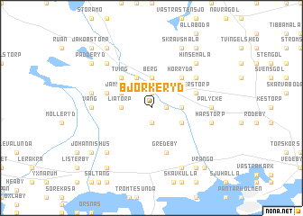 map of Björkeryd