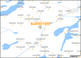 map of Björketorp