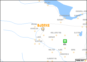 map of Bjørke