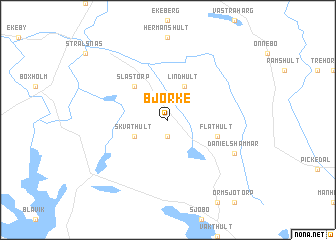 map of Björke