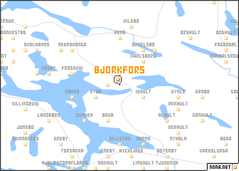 map of Björkfors