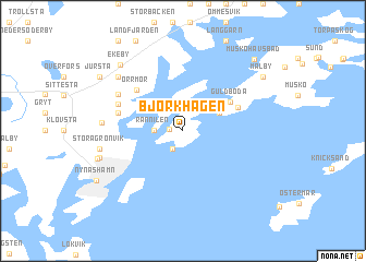 map of Björkhagen
