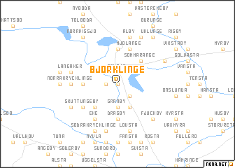 map of Björklinge