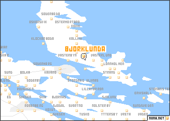 map of Björklunda