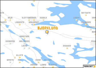 map of Björklund