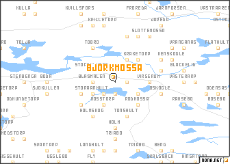 map of Björkmossa