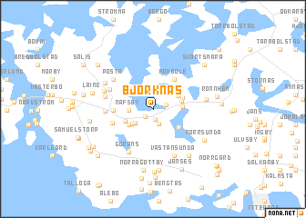map of Björknäs