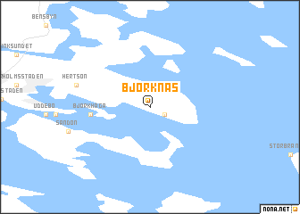 map of Björknäs