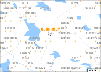 map of Björköby