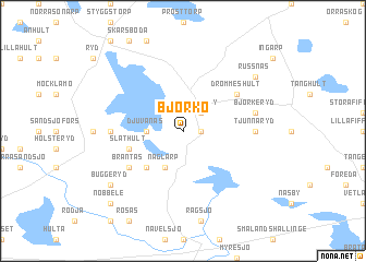 map of Björkö