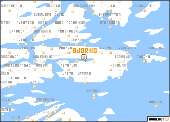 map of Björkö