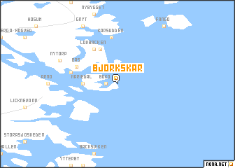 map of Björkskär