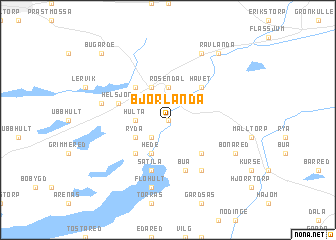 map of Björlanda