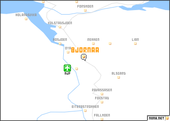 map of Bjørnåa