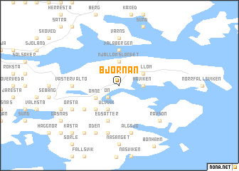 map of Björnån