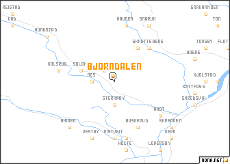 map of Bjørndalen