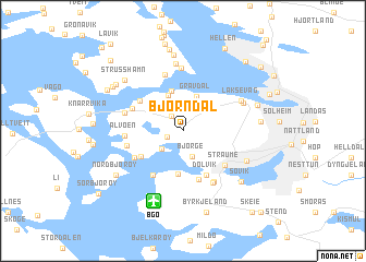 map of Bjørndal