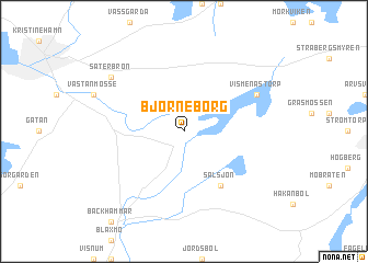 map of Björneborg