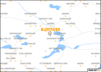 map of Björnebo