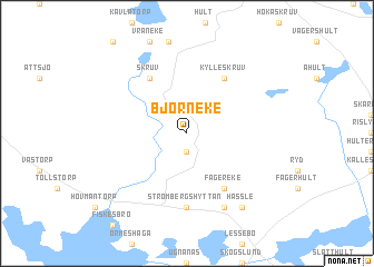 map of Björneke