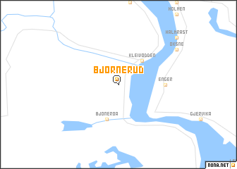 map of Bjørnerud