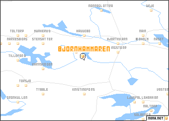 map of Björnhammaren