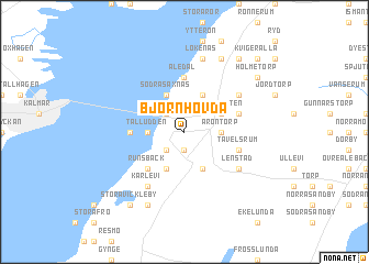 map of Björnhovda