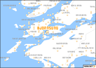 map of Björnsund