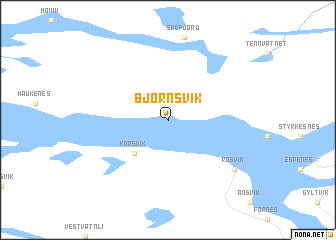 map of Bjørnsvik