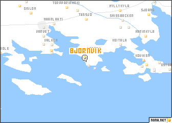 map of Björnvik