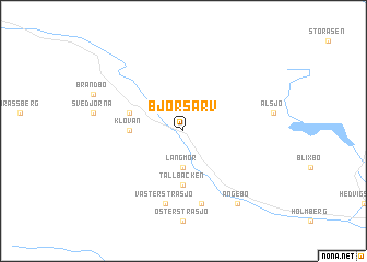 map of Björsarv