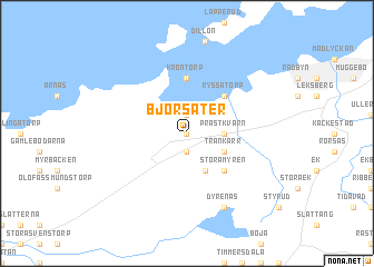 map of Björsäter