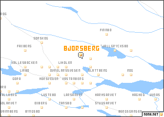 map of Björsberg