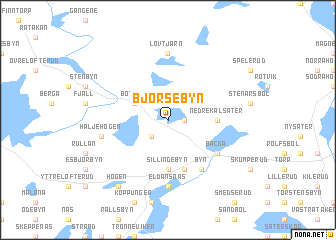 map of Björsebyn