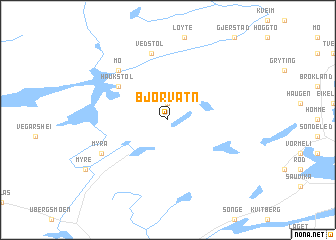 map of Bjorvatn