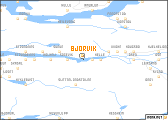 map of Bjørvik