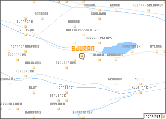 map of Bjurån