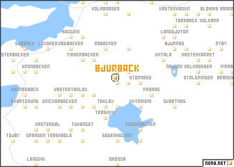 map of Bjurbäck