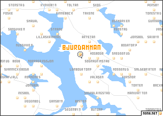 map of Bjurdämman