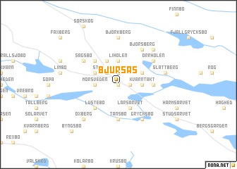 map of Bjursås