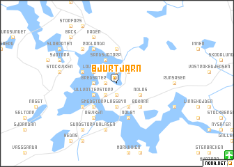 map of Bjurtjärn