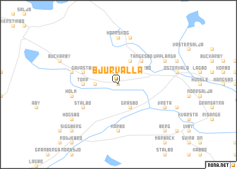 map of Bjurvalla